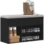 vidaXL Schuhbank 80 x 30 x 45 cm Holzwerkstoff Schwarz Eichen-Optik | Coole