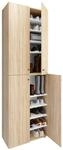 VCM XL Holz Gro&szlig;er Schuhschrank Schuhregal Gro&szlig; Stiefel Dielenm&ouml;bel Lona 10