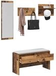 vidaXL Flurm&ouml;bel-Set mit Schubladen 4 pcs Altholz Holzwerkstoff, Moderne Flur