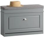 SoBuy Schuhbank mit Sitzkissen und Stauraum Schuhschrank mit Klappe, Schuhregal