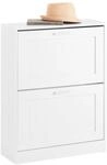 SoBuy Schuhschrank schmal Schuhkipper mit 2 Klappen &ndash; Platzsparendes...