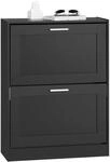 SoBuy Schuhkipper Schuhablage Schuhschrank mit 2 Klappen Schuhregal schmal