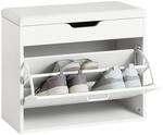 SoBuy Schuhbank mit Sitzfl&auml;che - Schuhschrank Schmal &ndash; Sitzbank Flur mit...