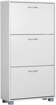 Casaria&reg; Schuhschrank f&uuml;r 18 Paar Schuhe Schmal 115x60x25cm 3 Klappen Hoch...