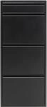 Kare Design Schuhschrank Caruso, Schwarz, 115x50x15 cm | bis 10 kg belastbar, f&uuml;r 10