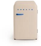 CREATE / RETRO FRIDGE 83.5 COBALT/K&uuml;hlschrank in Sand, Griff Kobaltblau / 98W,