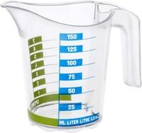 Rotho Domino kleiner Messbecher 0.15l mit Skala, Kunststoff (PP) BPA-frei,
