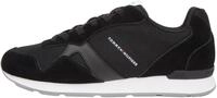 Tommy Hilfiger Herren Runner Sneaker Icon Mix aus Wildleder, Schwarz (Black), 43