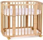 Waldin Babybett 5in1, Beistellbett aus Holz, Matratze, Bel&uuml;ftet, Boden...