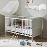 Kids Collective Babybett Kinderbett 70x140 mit Matratze Umbaubares Gitterbett