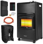 BRAST Gasheizer Keramik Vulkan 4200W | 3 Heizstufen | inkl. Schutzh&uuml;lle