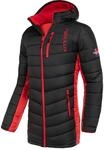 Nebulus Wintermantel COATY Herren (Model: P4926 - Herren, schwarz-rot; Gr&ouml;&szlig;e: XL)