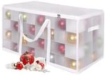 Relaxdays Weihnachtskugel Aufbewahrungsbox, 128 Kugeln, HBT: 37x73x36 cm, Kunststoff,