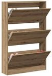 vidaXL Schuhschrank Artisan-Eiche 80 x 21 x 125,5 cm Holzwerkstoff, Schuhschrank