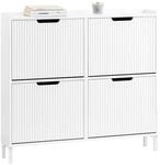 SoBuy Schuhschrank Schmal - Schuhkipper Schmal mit 4 T&uuml;ren - Ideal f&uuml;r Enge...