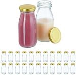 Relaxdays Flaschen, 24er Set, mit Schraubdeckel, f&uuml;r Smoothies, Saft, Milch,...