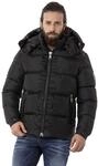 Cipo & Baxx Herren Mantel CM201 Schwarz &ndash; Stylische Winterjacke im modernen Design