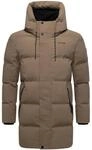 STONE HARBOUR Herren lange Steppjacke Wintermantel mit magnetischem Verschluss