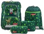 Step by Step Schulranzen-Set FIT &bdquo;Dino Targo 5-teilig, gr&uuml;n, Dino-Design,
