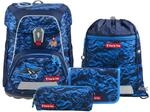 Step by Step Schulranzen-Set FIT &bdquo;Manta Rio 5-teilig, blau, Unterwasser-Design,