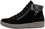 Rieker X0709 Damen-Sneaker, superweich, Wildleder, Schwarz, Schwarz, 39 EU