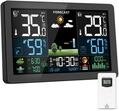 HAOYAO Wetterstation Funk mit Au&szlig;ensensor, Farbdisplay, Wettervorhersage,