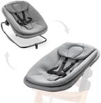 hauck Highchair Bouncer, Dark Grey Melange - 3in1 Babywippe, Schaukel &