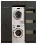 Laundreezy Waschmaschinenschrank f&uuml;r Trockner und Waschmaschine, W&auml;scheschrank,