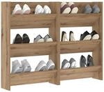 vidaXL Schuhschrank 2 pcs Artisan-Eiche 60 x 18 x 90 cm Holzwerkstoff,...