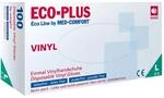 Eco Plus Vinyl Einweghandschuhe, puderfrei, Gr&ouml;&szlig;e L