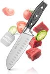 R&Ouml;SLE Santokumesser WOLFGREY 15 cm, Allzweckmesser mit Kullenschliff | Extra...