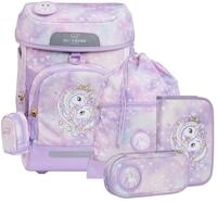 Beckmann Schulranzen Plus Air Schoolbag 7 teilig Unicorn Princess Purple flieder