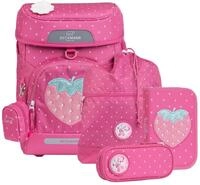Beckmann Schulranzen Plus Air Schoolbag 7 teilig Strawberry purpur