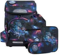 Beckmann Schulranzen Plus Air Schoolbag 7 teilig Ninja Elements schwarz