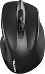 TECKNET Bluetooth Maus, Wiederaufladbare Kabellose Bluetooth Maus (DREI Modi: BT