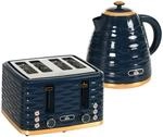 HOMCOM Wasserkocher Toaster Set Fr&uuml;hst&uuml;ck-Set mit 1,7L Wasserkocher, 4 Scheiben