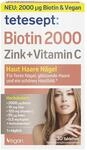 tetesept Biotin 2000 &ndash; 30 Tabletten &ndash; Nahrungserg&auml;nzungsmittel mit Zink...