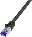 Logilink C6A143S RJ45 Cat 6a S/FTP 50 m, Schwarz, 1 St&uuml;ck