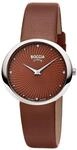 Boccia Damen-Armbanduhr Titan mit Lederband Braun 3364-05