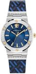 Versace Damen Analog Armbanduhr Greca Logo Swiss Made