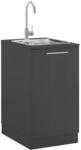 Laundreezy Sp&uuml;lenunterschrank, Anthrazit - Sp&uuml;lenschrank f&uuml;r Waschk&uuml;che &