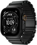 NOMAD Stratos Band I f&uuml;r AppleWatch 42/44/45/46/49mm I Hybrid-Design (All Black)
