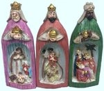 Graootoly Three Men Nativity Set Resin Crafts Three Figurine Roman Nativity Set