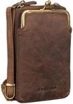 STILORD 'Brea' Echt-Leder Vintage Damen-Geldb&ouml;rse mit Handytasche zum Umh&auml;ngen mit