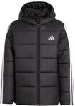 adidas Unisex Kinder Essentials 3 Stripes Padded Coat, black/black/white, 15-16...
