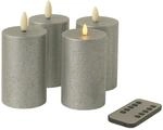 Fachhandel Plus LED Kerzen mit Timer &ndash; Stumpenkerzen aus Echtwachs mit 3D Flamme &