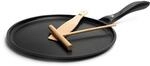 KLAMER Crepe Pfanne Induktion 28cm, Pancake Pfanne mit Aluguss,...