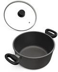 Hoffmann Kochtopf mit Glasdeckel &Oslash; 24 cm, 4 Liter I Fleischtopf Antihaft...