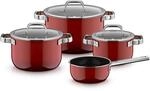 WMF Fusiontec Mineral Pro, 4-teiliges Topf-Set, langlebiges, kratzfestes Material,
