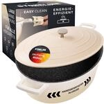 STONELINE Cocotte Br&auml;ter Induktion mit Deckel 32 cm, 6,6 L, Topf Antihaft